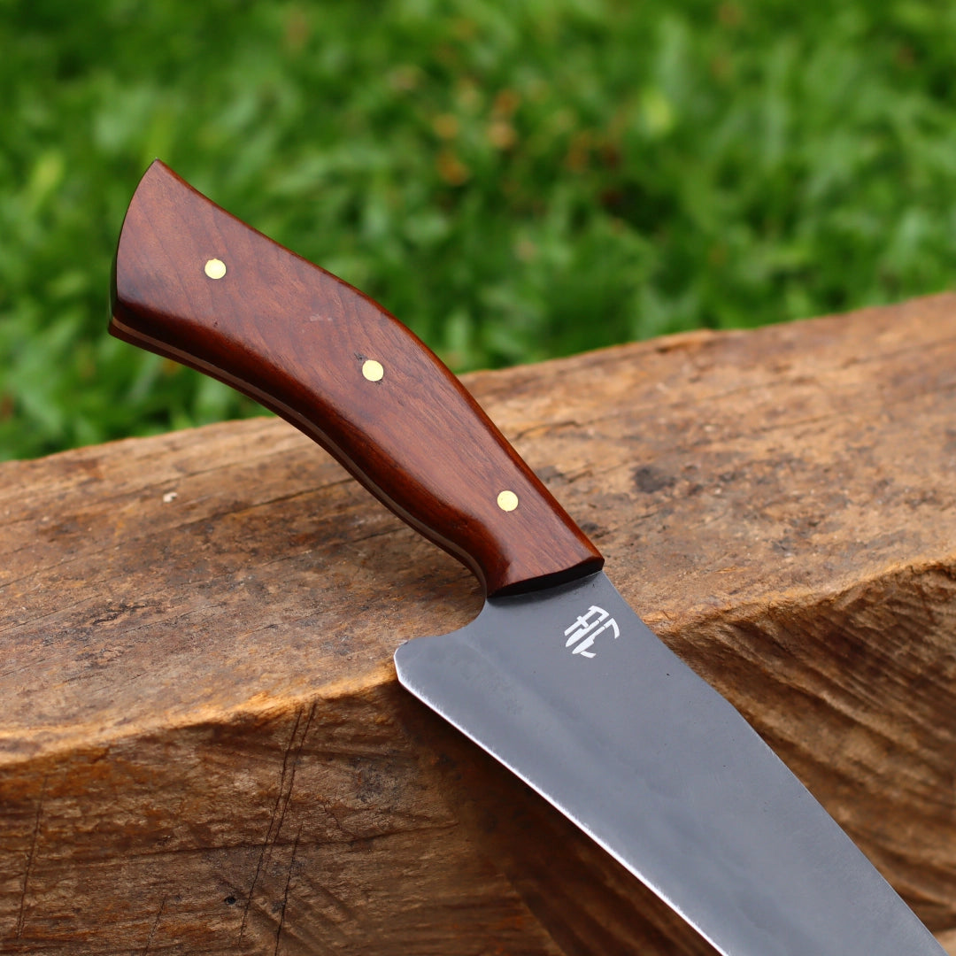 Faca Artesanal para Churrasco Carbono Fosfato Farroupilha | 8"