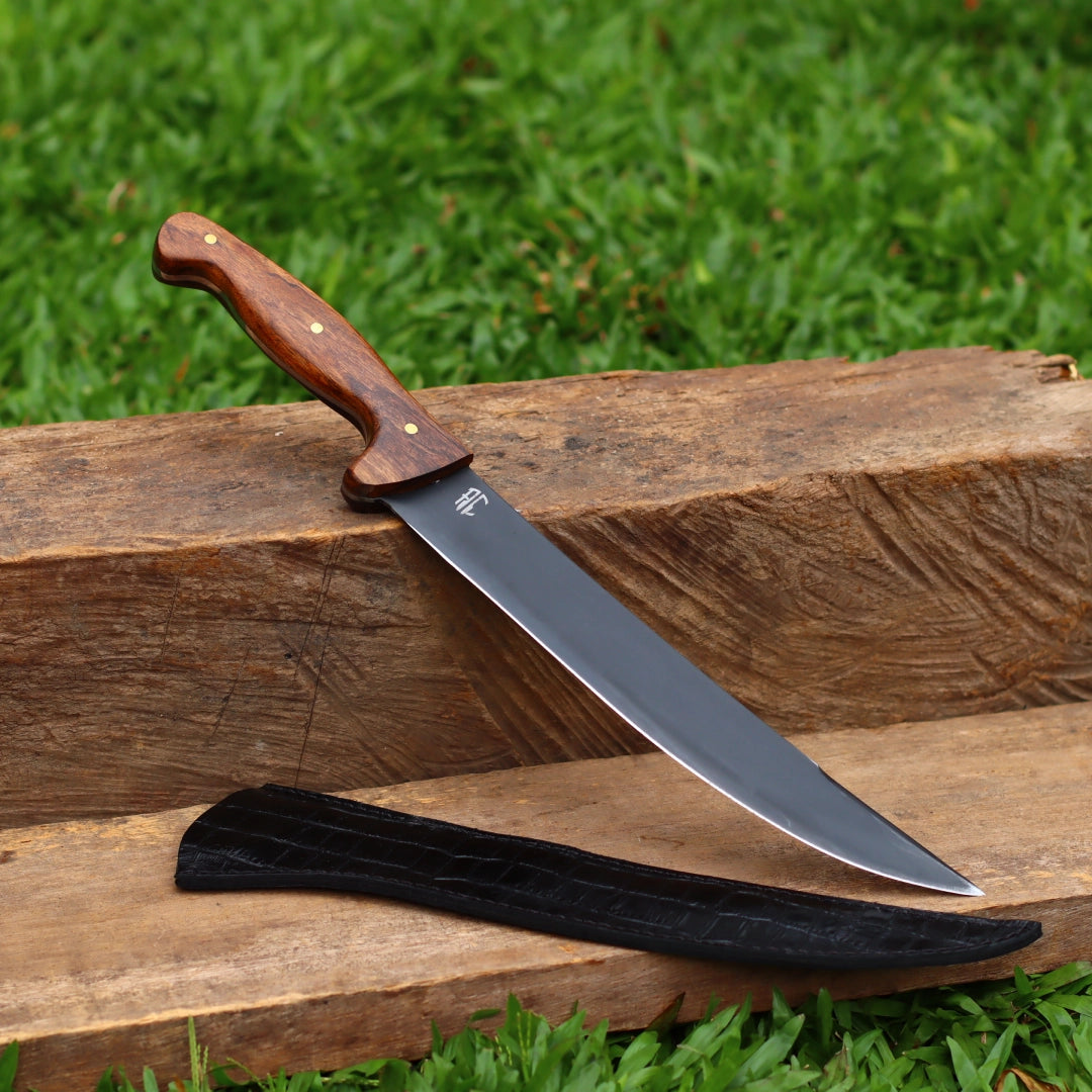 Faca Artesanal para Churrasco Carbono Fosfato Ancara | 10"