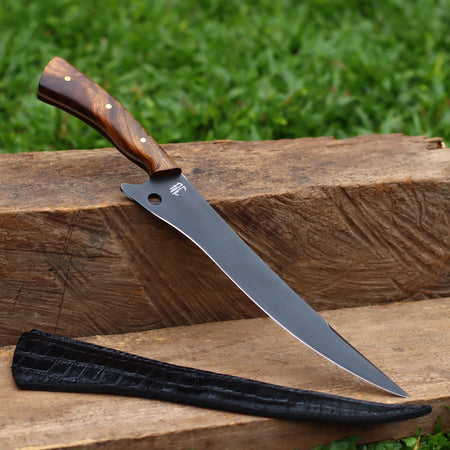Faca Artesanal para Churrasco Carbono Fosfato Persa | 10"