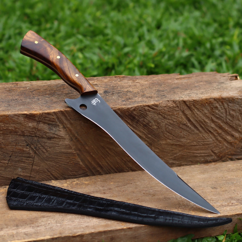 Faca Artesanal para Churrasco Carbono Fosfato Persa | 10"
