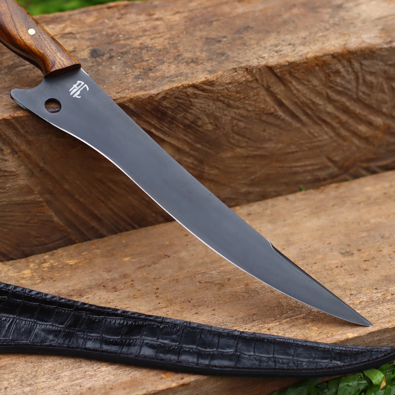 Faca Artesanal para Churrasco Carbono Fosfato Persa | 10"