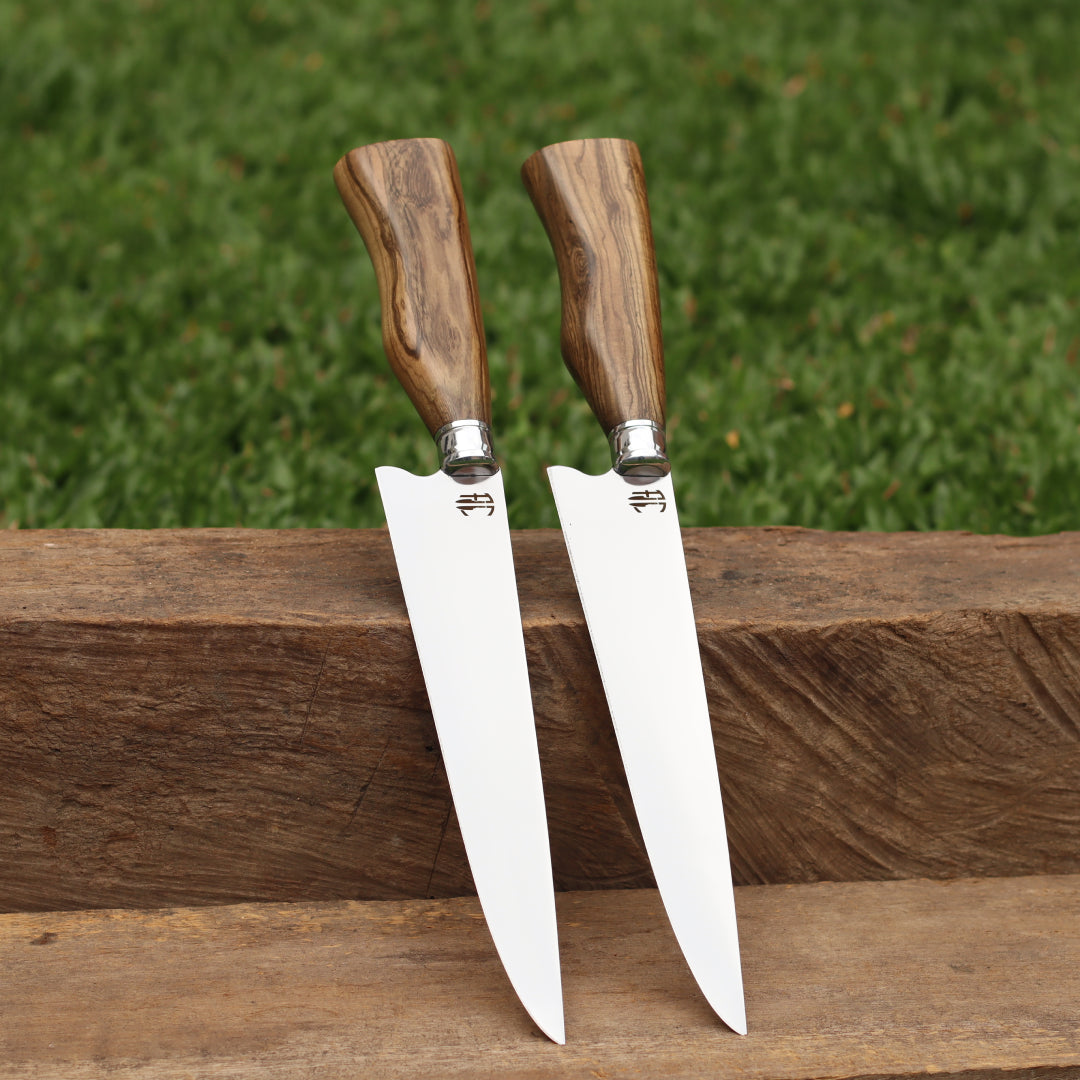 Kit 2 Picanheiras Artesanais para Churrasco Aço Inox  | 9"