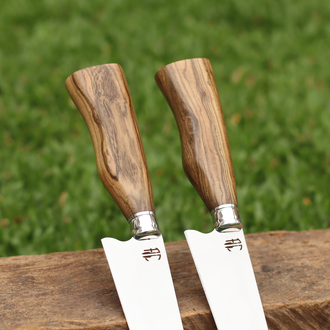 Kit 2 Picanheiras Artesanais para Churrasco Aço Inox  | 9"