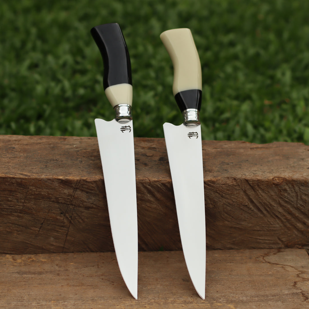 Kit 2 Facas Artesanais para Churrasco Aço Inox  | 9"