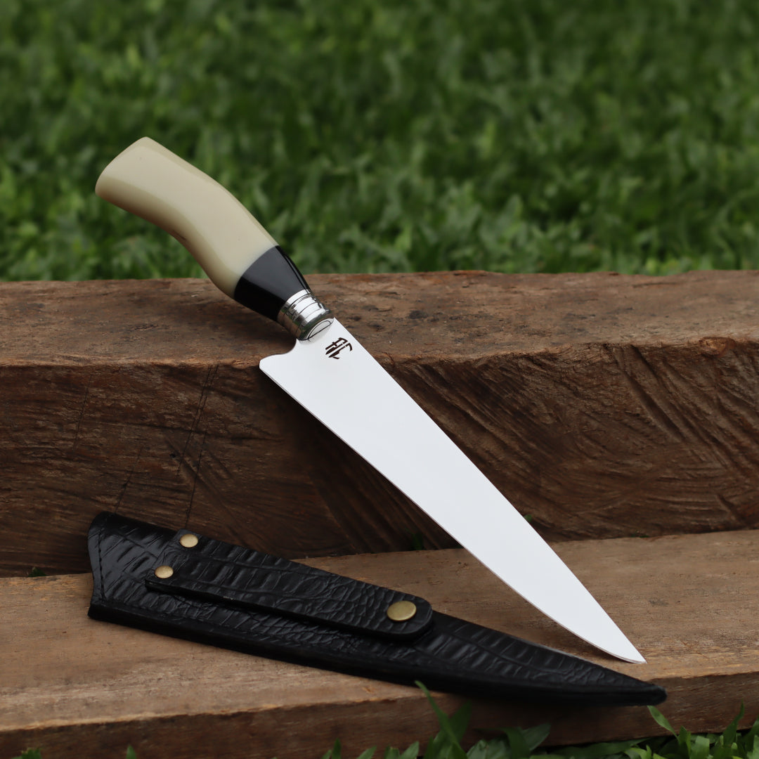 Faca Artesanal para Churrasco Personalizada 9" - Cabos Variados