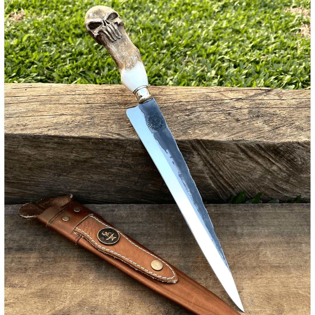 Faca Artesanal para Churrasco Personalizada Animais | Aço Inox 10"
