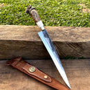 Faca Artesanal para Churrasco Personalizada Animais | Aço Inox 10"