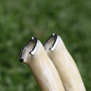 Kit Faca e Garfo Artesanal para Churrasco Personalizada | Presente | Cervo, Tatu, Cavalo