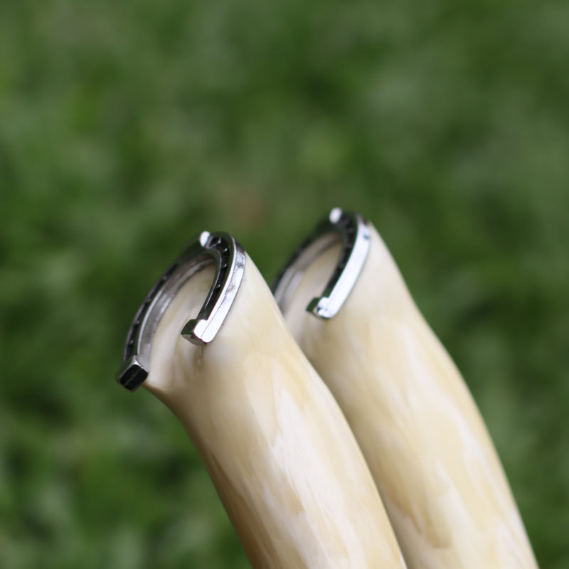 Kit Faca e Garfo Artesanal para Churrasco Personalizada | Presente | Cervo, Tatu, Cavalo