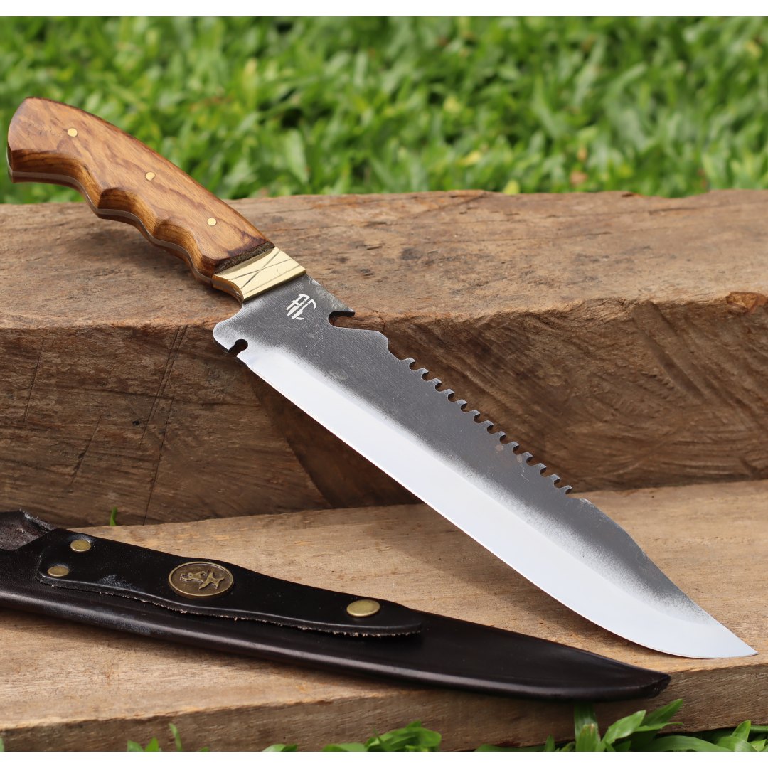 Faca Churrasco Artesanal Personalizada Bowie | Brut Forge 10"