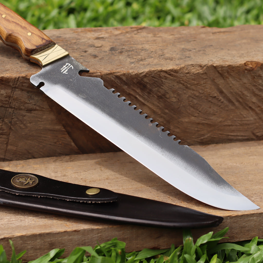 Faca Churrasco Artesanal Personalizada Bowie | Brut Forge 10"