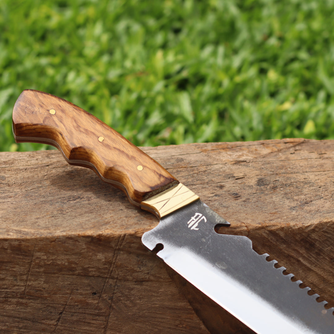 Faca Churrasco Artesanal Personalizada Bowie | Brut Forge 10"