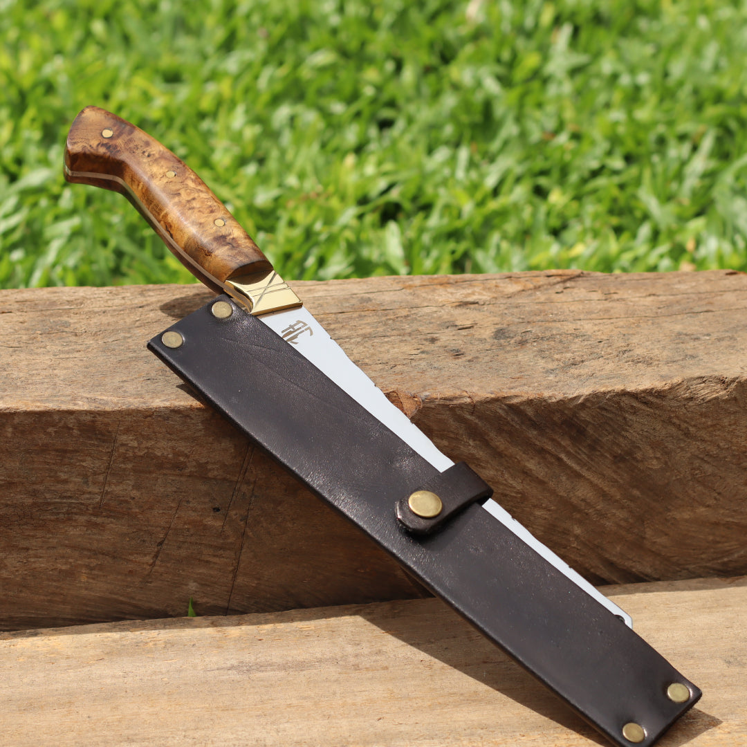 Cutelo Comprido Churrasco Artesanal | Aço Inox 10"