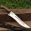 Faca Churrasco Artesanal Personalizada Turca Furada | Aço Inox 10"