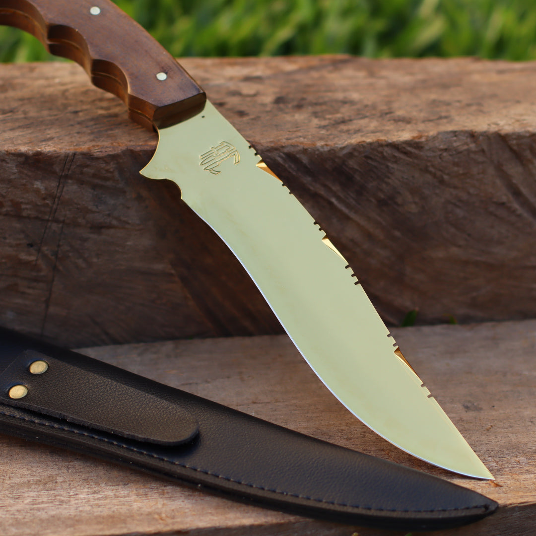 Faca Churrasco Artesanal Personalizada Anodizadas | Aço Inox