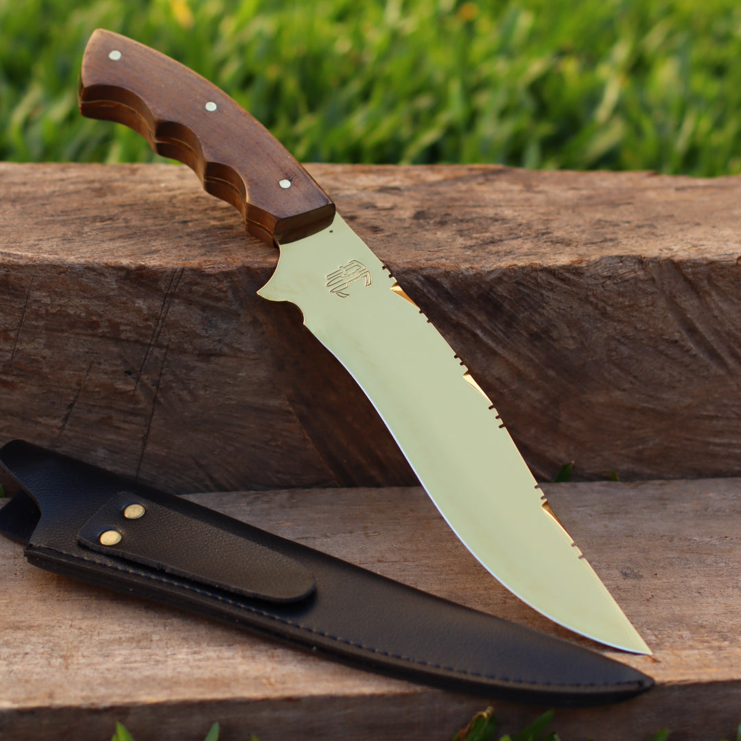 Faca Churrasco Artesanal Personalizada Anodizadas | Aço Inox