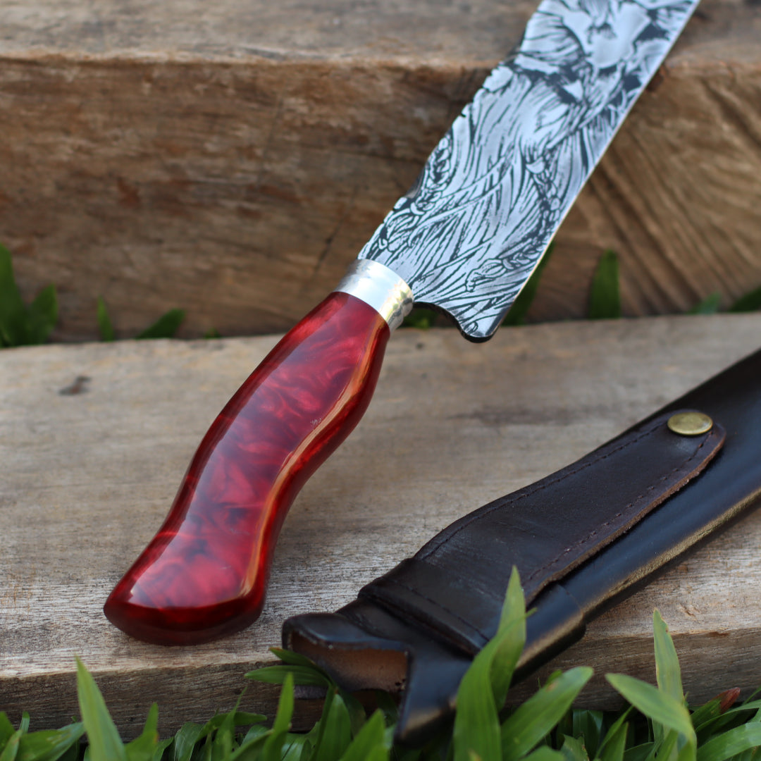 Faca Artesanal para Churrasco Forjada Variados | 10"