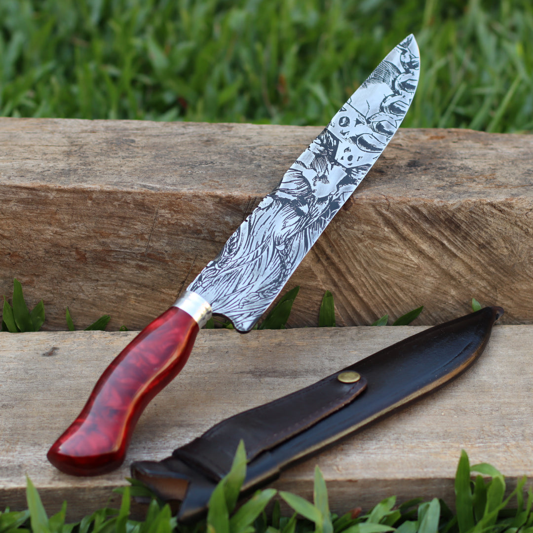 Faca Artesanal para Churrasco Forjada Variados | 10"