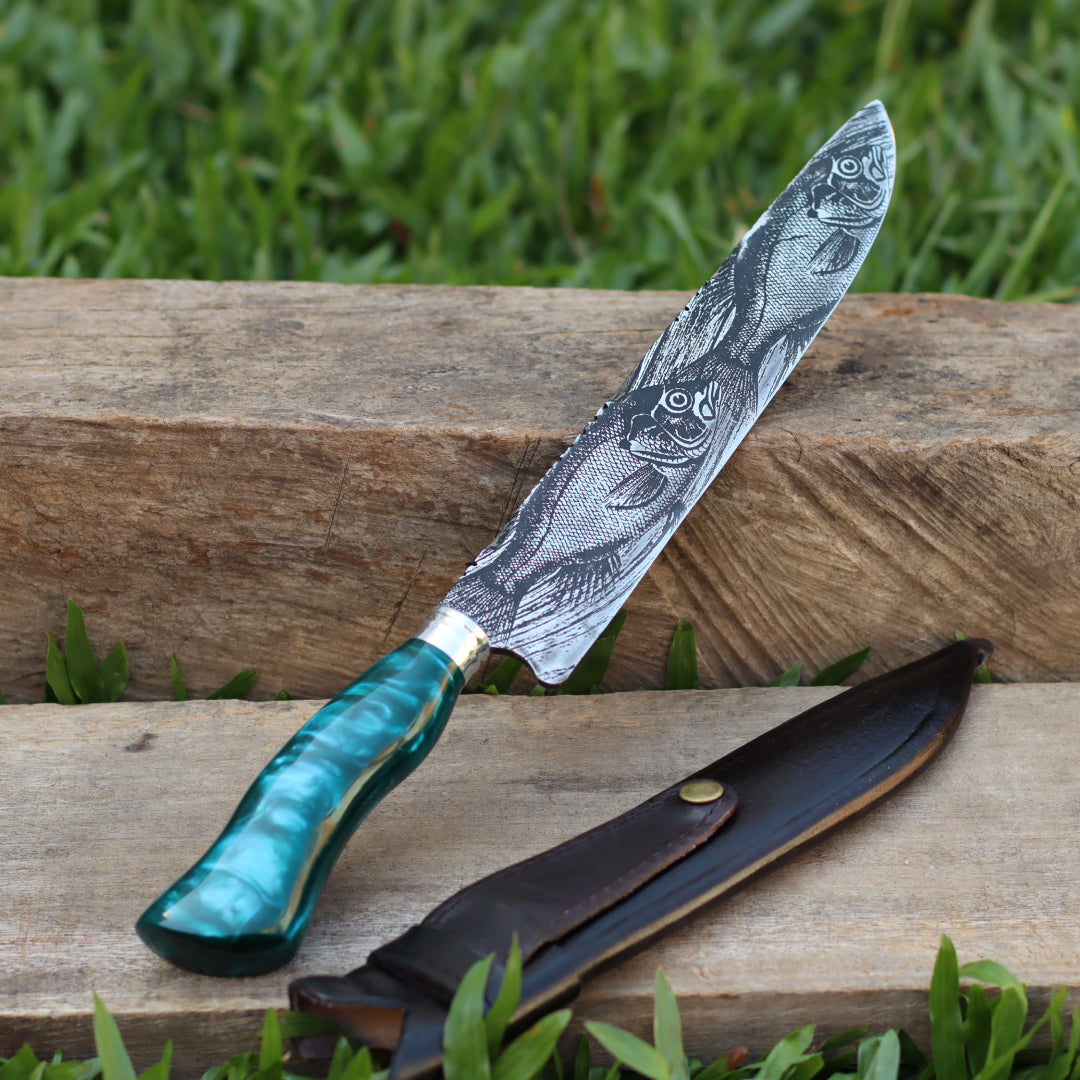 Faca Artesanal para Churrasco Forjada Variados | 10"