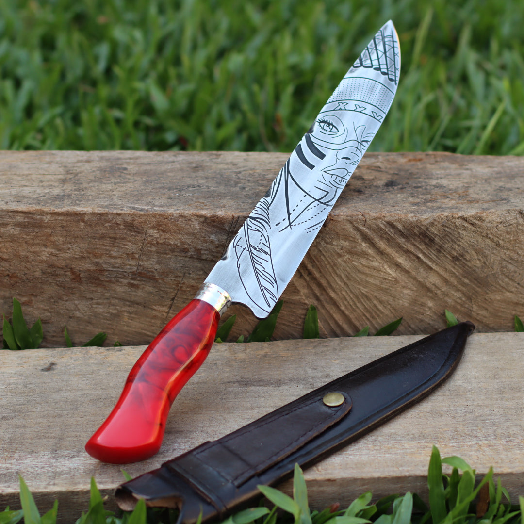 Faca Artesanal para Churrasco Forjada Variados | 10"