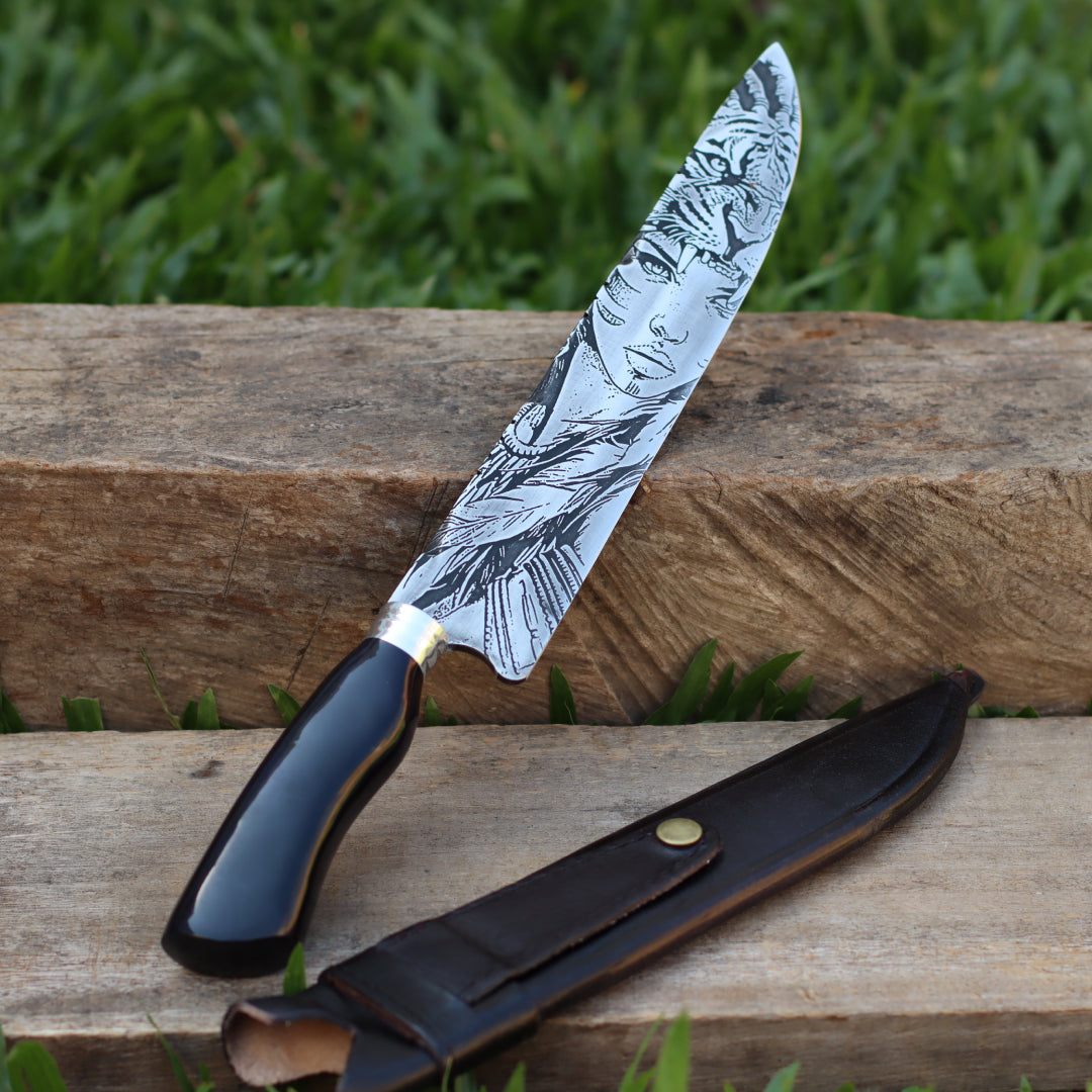 Faca Artesanal para Churrasco Forjada Variados | 10"