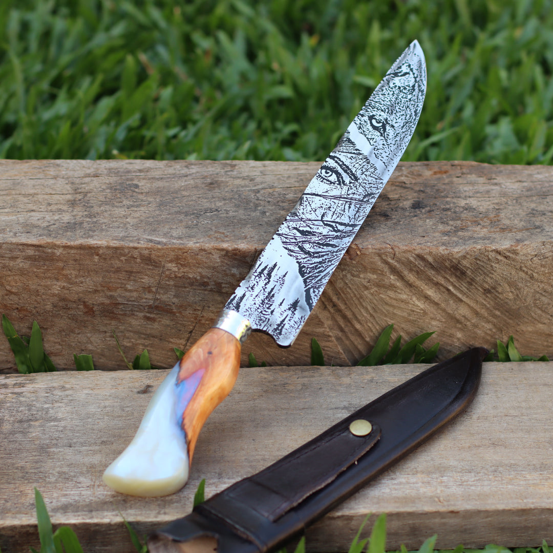 Faca Artesanal para Churrasco Forjada Variados | 10"