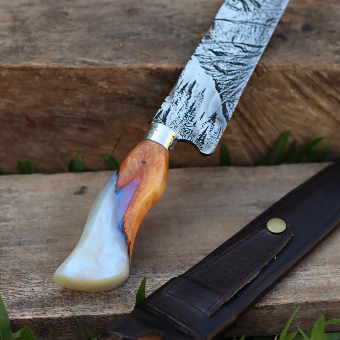 Faca Artesanal para Churrasco Forjada Variados | 10"