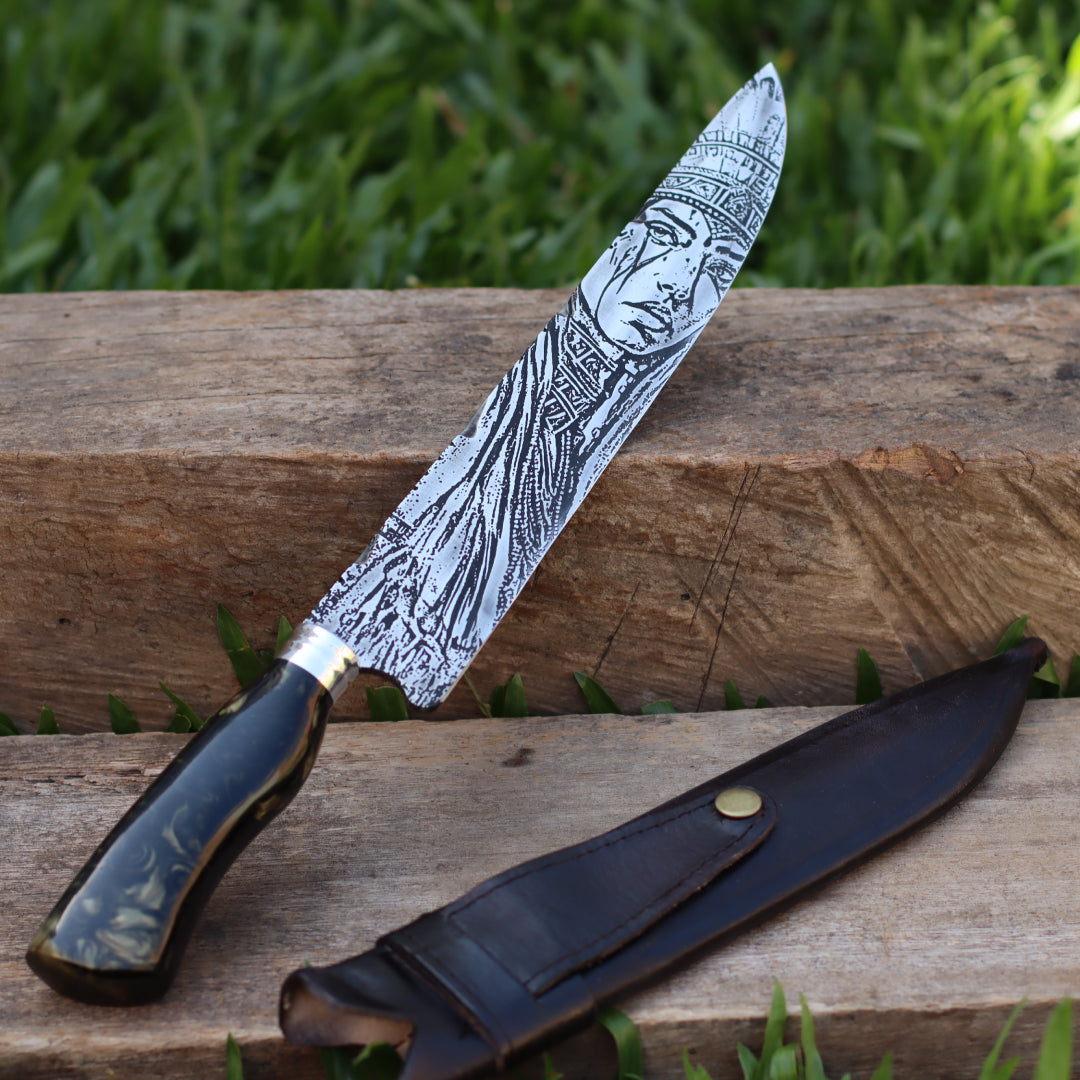 Faca Artesanal para Churrasco Forjada Variados | 10"