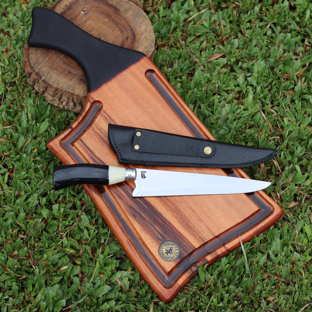Kit Picanheira Osso 9" + Tábua Cutelo