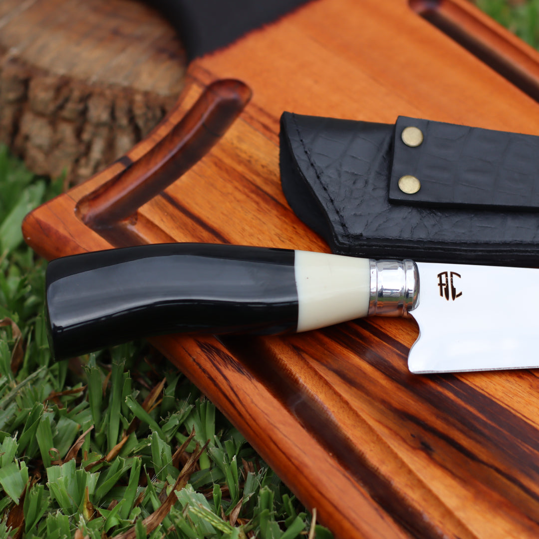 Kit Picanheira Osso 9" + Tábua Cutelo