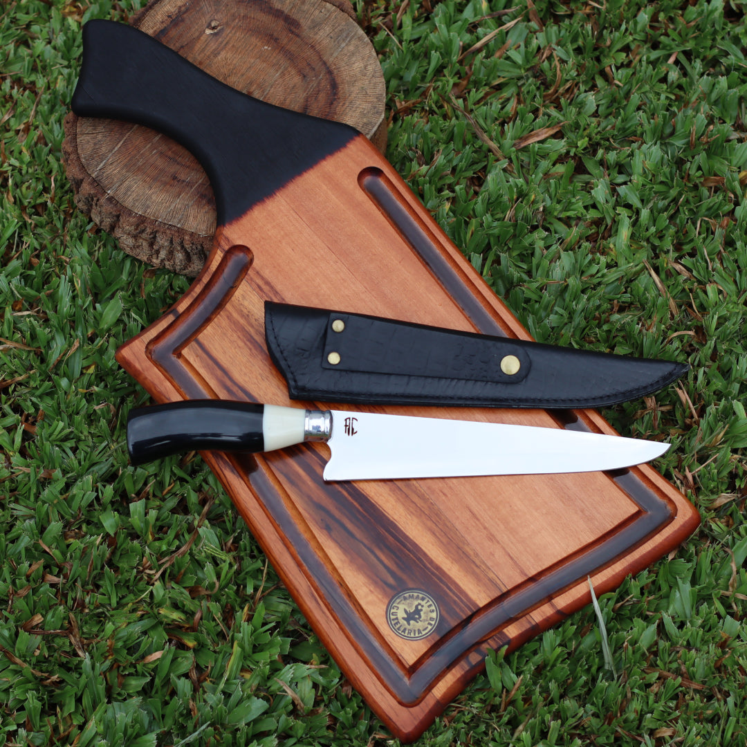 Kit Picanheira Osso 9" + Tábua Cutelo