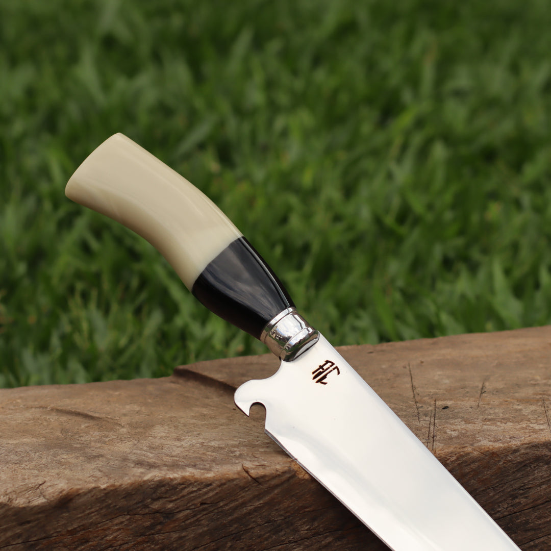 Faca Churrasco Picanheira Cabo de Osso | Aço Inox 10"