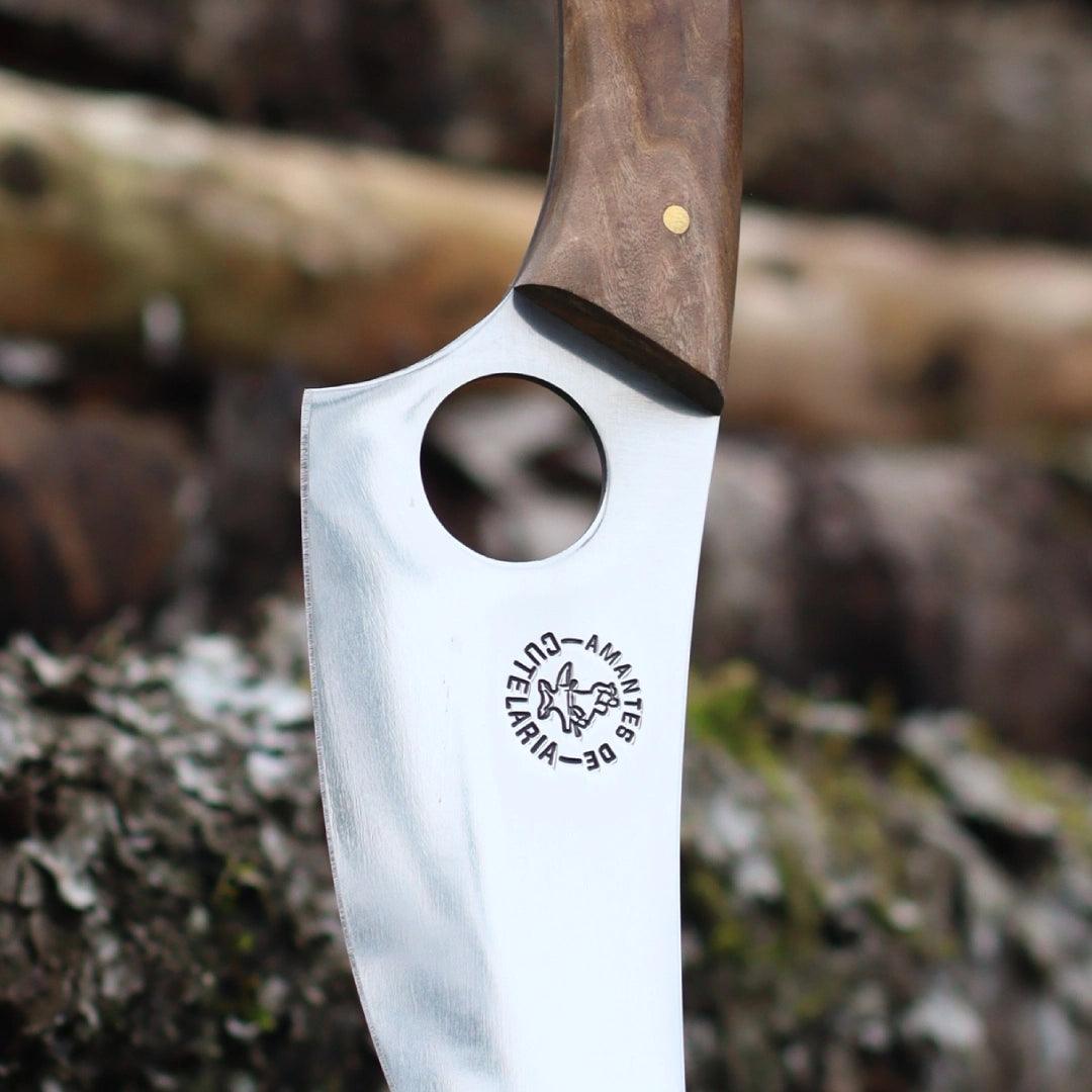 Faca Churrasco Artesanal Personalizada Olho de Tigre | Aço Inox 6" - Amantes de Cutelaria
