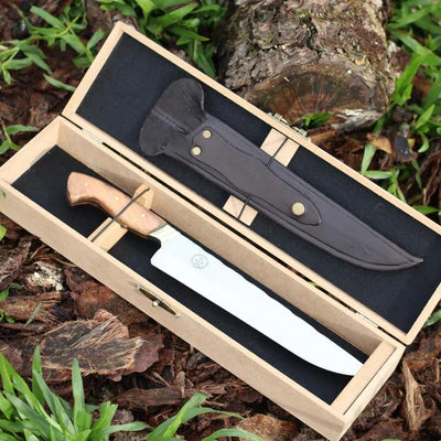 Faca Churrasco Artesanal Picanheira Tradicional | Aço Inox 10"