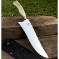 Faca Churrasco Artesanal Personalizada Premium Osso | Aço Inox 10"