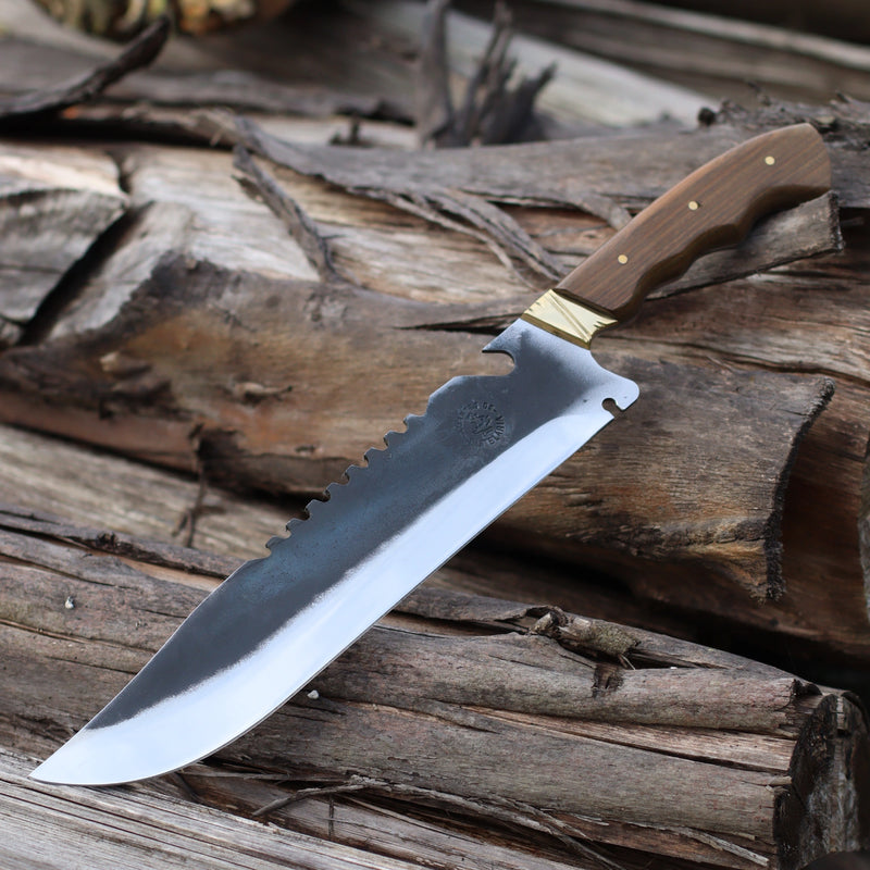 Faca Churrasco Artesanal Personalizada Bowie | Brut Forge 10"