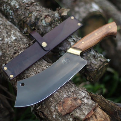 Cutelo Churrasco Artesanal Personalizado | Carbono Fosfatizado 9"