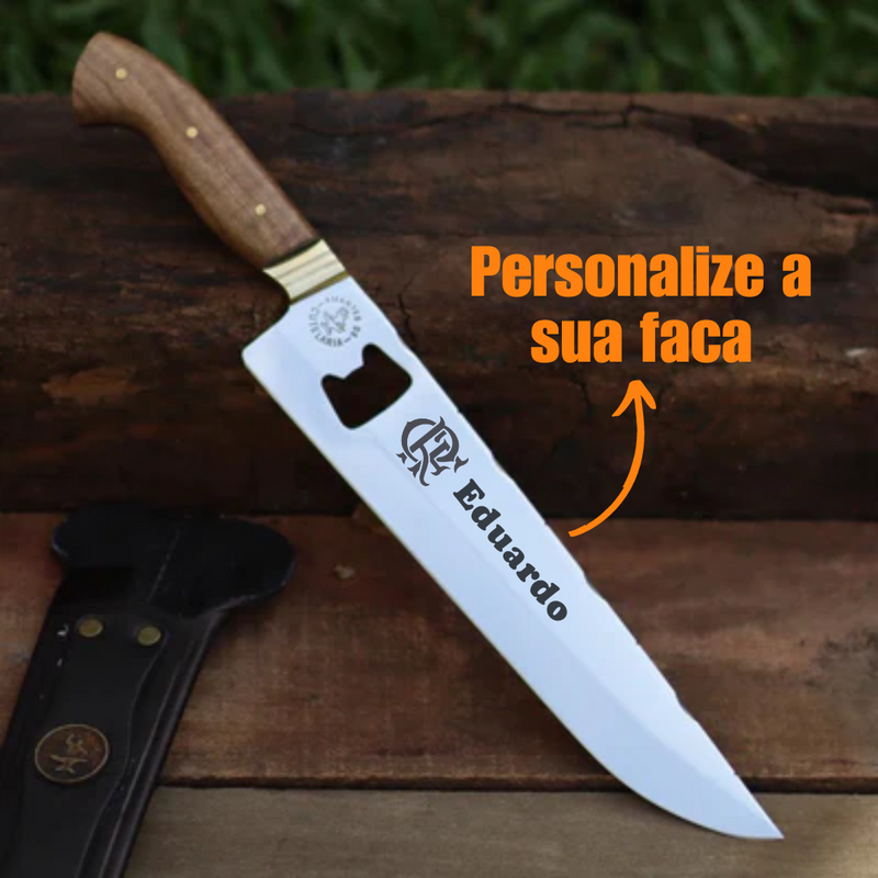 Faca Churrasco Picanheira Abridor Personalizada | Aço Inox 10"