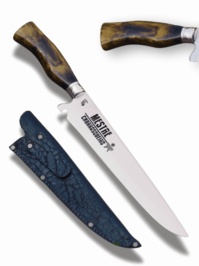 Faca Churrasco Artesanal Picanheira Mestre Churrasqueiro | Aço Inox 10"