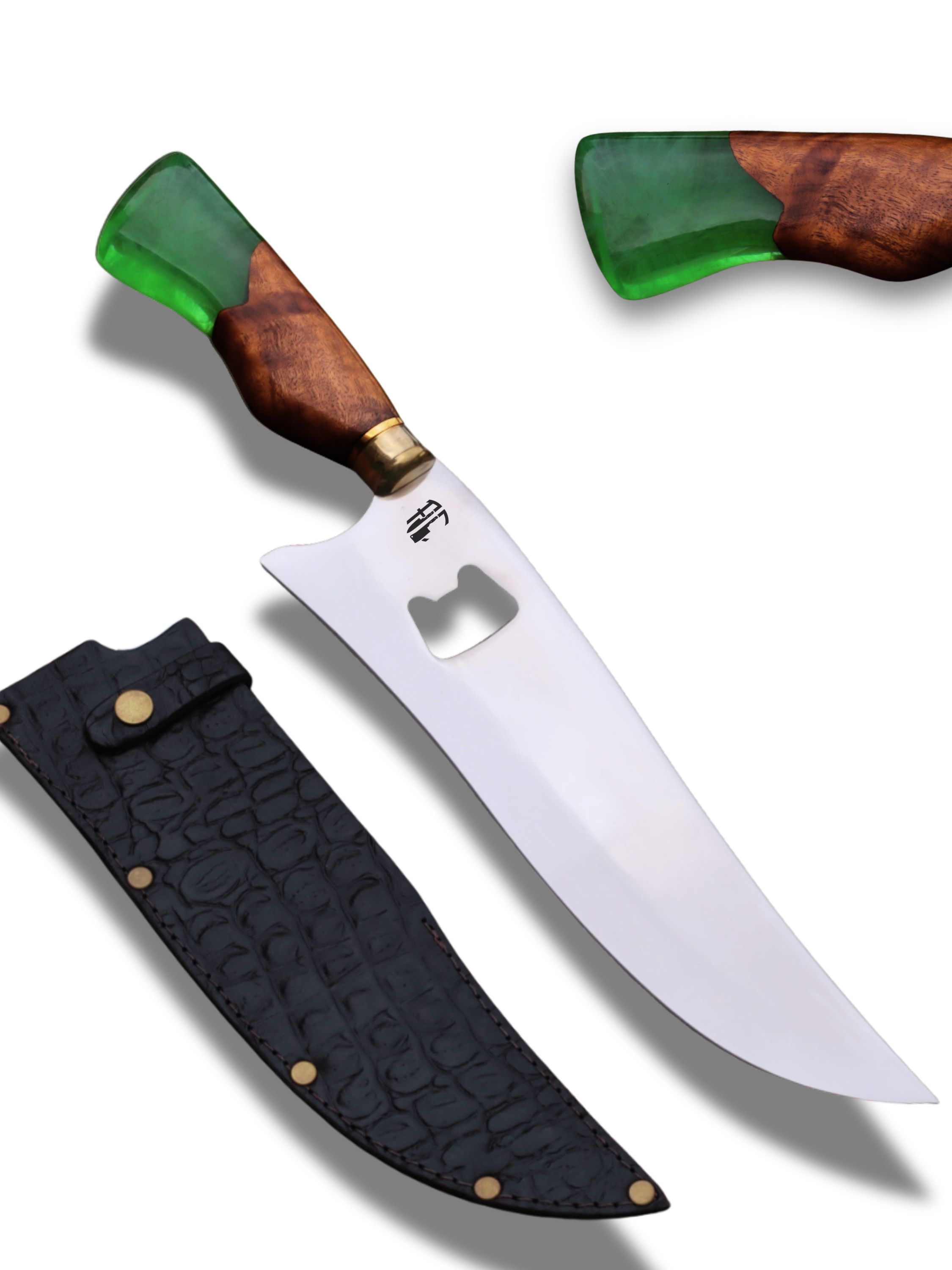 Faca Churrasco Artesanal Personalizada Premium com Abridor | Aço Inox 10"