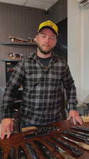 Cutelo Artesanal Personalizado para Churrasco Mustache | Aço Inox 7"