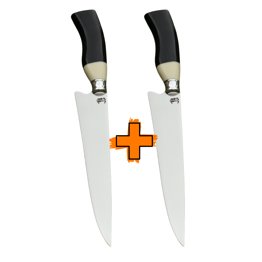 Kit 2 Facas Artesanais para Churrasco Aço Inox  | 9"
