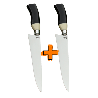 Kit 2 Facas Artesanais para Churrasco Aço Inox  | 9"