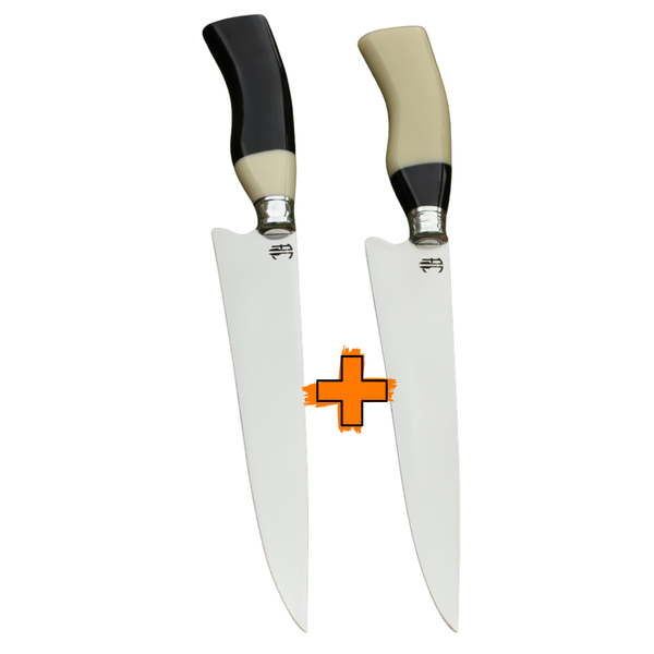 Kit 2 Facas Artesanais para Churrasco Aço Inox  | 9"
