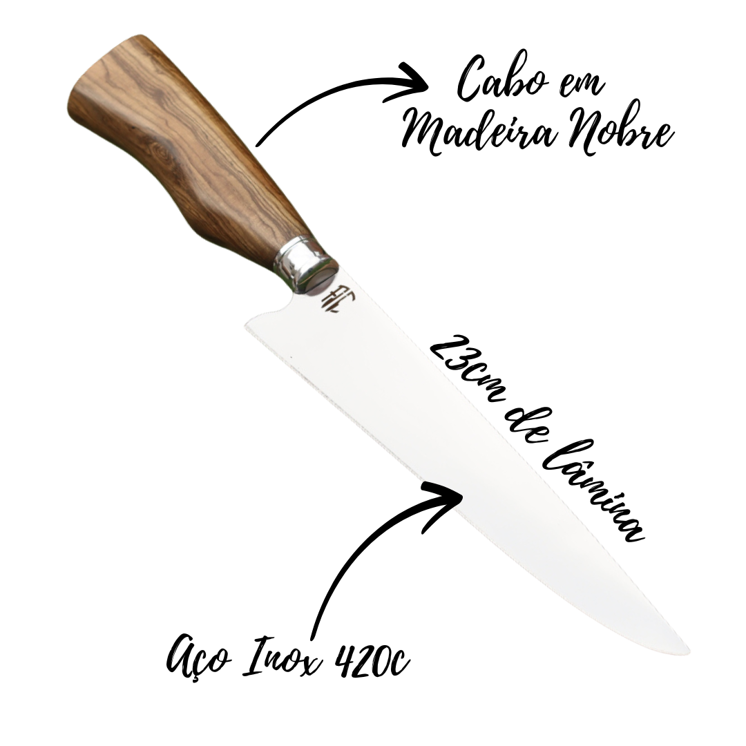 Faca Churrasco Picanheira Personalizada | Aço Inox 9"