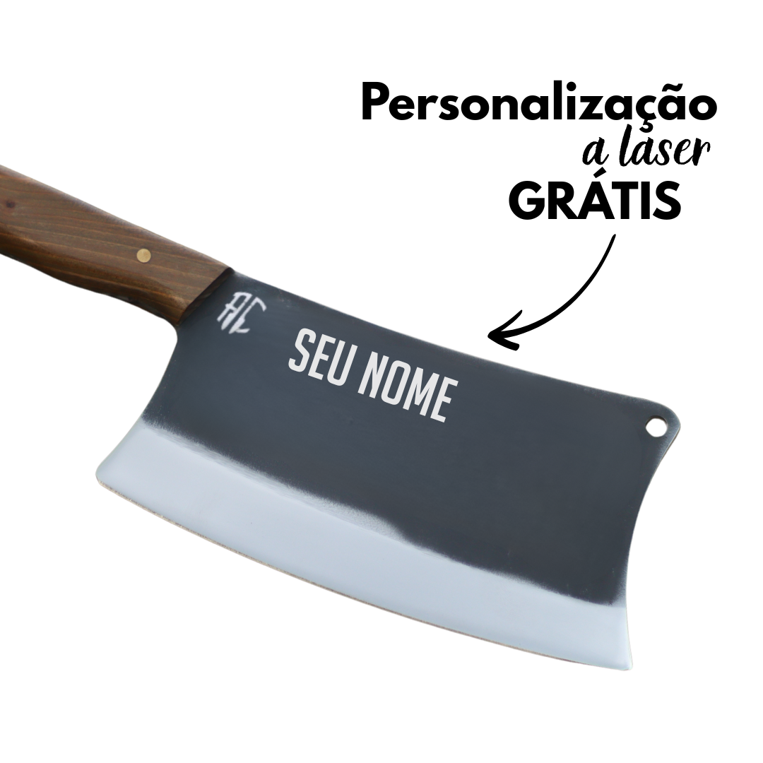 Cutelo Churrasco Artesanal Personalizado Raiz | Brut Forge 7"
