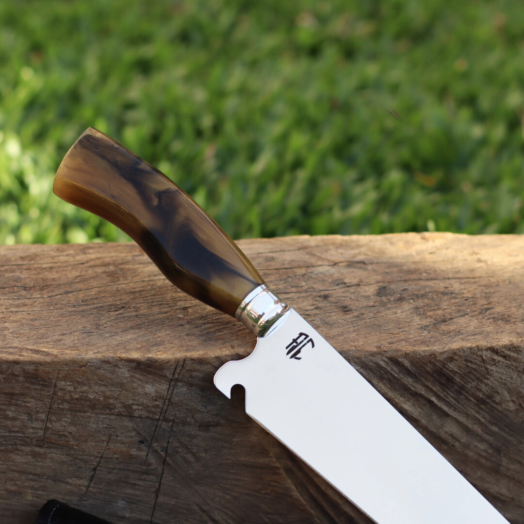 Faca Churrasco Picanheira Cabo de Osso | Aço Inox 10"