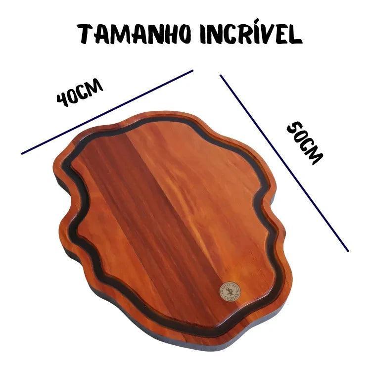 Tábua Churrasco Rústica | Muiracatiara e Resina - Amantes de Cutelaria