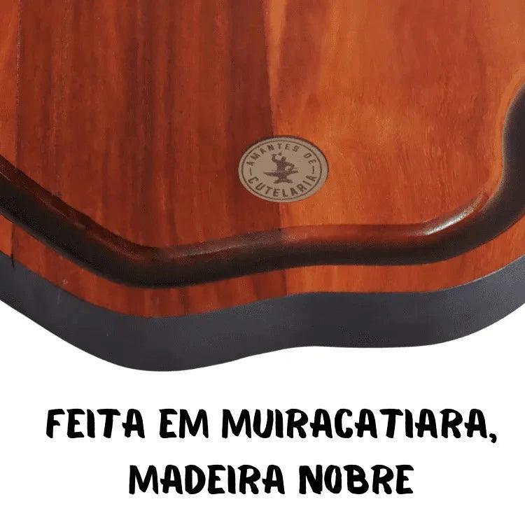 Tábua Churrasco Rústica | Muiracatiara e Resina - Amantes de Cutelaria